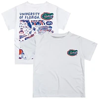 Toddler Vive La Fete  White Florida Gators Impressions Artwork T-Shirt