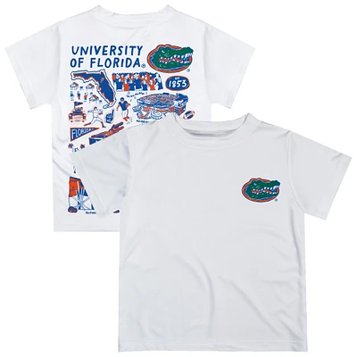 Toddler Vive La Fete  White Florida Gators Impressions Artwork T-Shirt