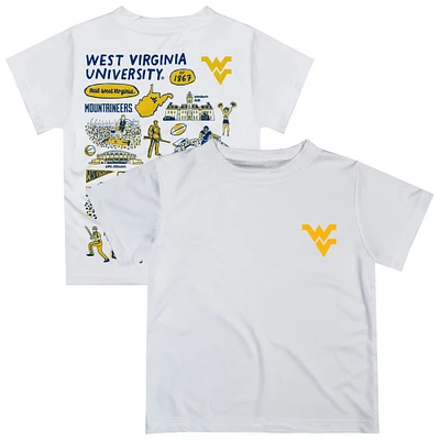 Toddler Vive La Fete  White West Virginia Mountaineers Impressions Artwork T-Shirt