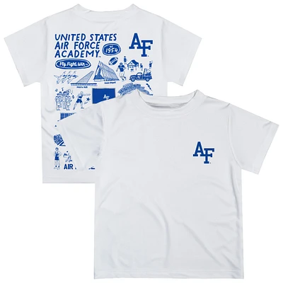 Toddler Vive La Fete  White Air Force Falcons Impressions Artwork T-Shirt