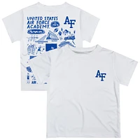 Toddler Vive La Fete  White Air Force Falcons Impressions Artwork T-Shirt