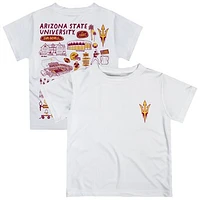 Youth Vive La Fete  White Arizona State Sun Devils Impressions Artwork T-Shirt