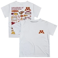 Youth Vive La Fete  White Minnesota Golden Gophers Impressions Artwork T-Shirt