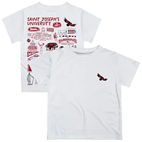 Youth Vive La Fete  White Saint Joseph's Hawks Impressions Artwork T-Shirt