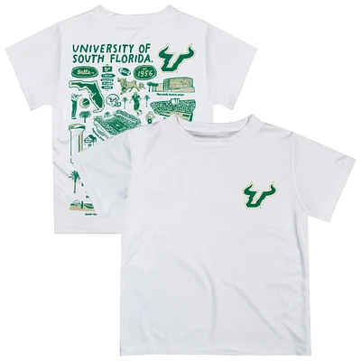 Youth Vive La Fete  White South Florida Bulls Impressions Artwork T-Shirt