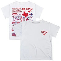 Youth Vive La Fete  White SMU Mustangs Impressions Artwork T-Shirt