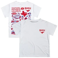 Youth Vive La Fete  White SMU Mustangs Impressions Artwork T-Shirt