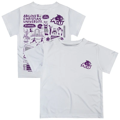Youth Vive La Fete  White Abilene Christian University Wildcats Impressions Artwork T-Shirt