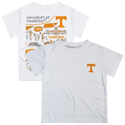 Youth Vive La Fete  White Tennessee Volunteers Impressions Artwork T-Shirt