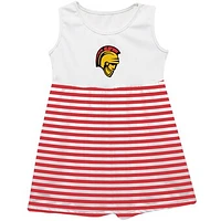 Girls Infant Vive La Fete  Red Cal State Stanislaus Warriors Striped Tank Top Dress