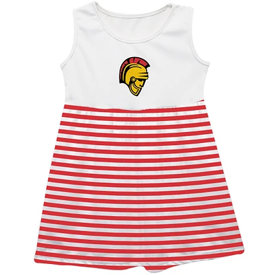 Girls Infant Vive La Fete  Red Cal State Stanislaus Warriors Striped Tank Top Dress