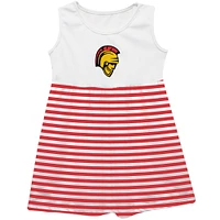 Girls Infant Vive La Fete  Red Cal State Stanislaus Warriors Striped Tank Top Dress