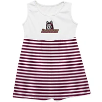 Girls Infant Vive La Fete  Maroon Bloomsburg Huskies Striped Tank Top Dress