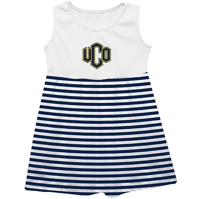 Girls Infant Vive La Fete  Navy Central Oklahoma Bronchos Striped Tank Top Dress