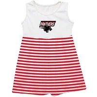 Girls Infant Vive La Fete  Red Clark Atlanta University Panthers Striped Tank Top Dress