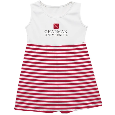Girls Infant Vive La Fete  Red Chapman Panthers Striped Tank Top Dress
