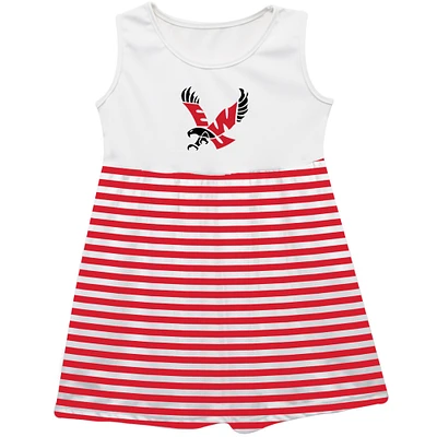Girls Infant Vive La Fete  Red Eastern Washington Eagles Striped Tank Top Dress