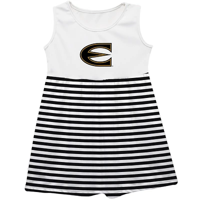 Girls Infant Vive La Fete  Black Emporia State Hornets Striped Tank Top Dress