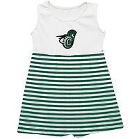 Girls Infant Vive La Fete  Green Vermont State University Striped Tank Top Dress