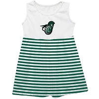Girls Infant Vive La Fete  Green Vermont State University Striped Tank Top Dress