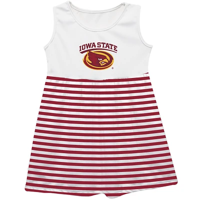 Girls Infant Vive La Fete  Cardinal Iowa State Cyclones Striped Tank Top Dress