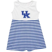 Girls Infant Vive La Fete  Royal Kentucky Wildcats Striped Tank Top Dress