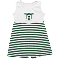 Girls Infant Vive La Fete  Green Montana Tech Orediggers Striped Tank Top Dress