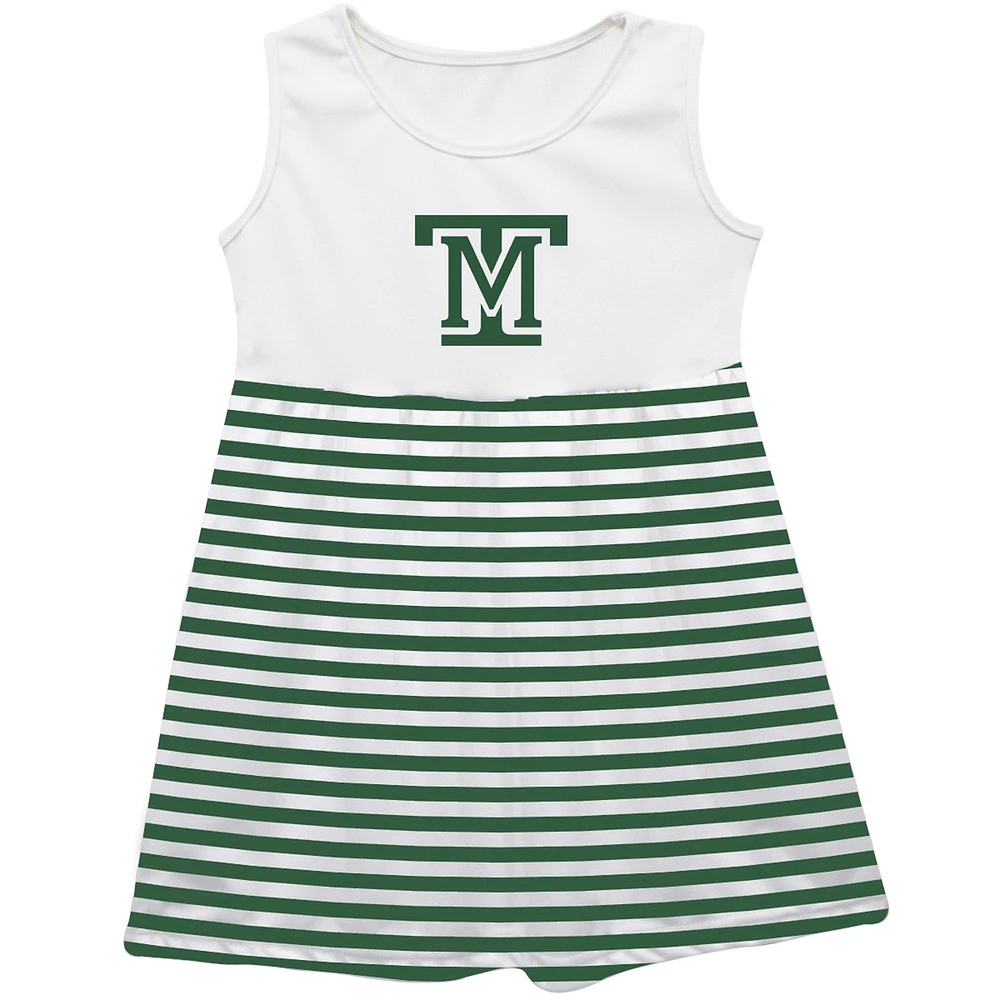 Girls Infant Vive La Fete Green Montana Tech Orediggers Striped Tank Top Dress