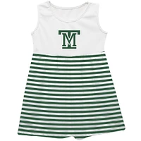 Girls Infant Vive La Fete  Green Montana Tech Orediggers Striped Tank Top Dress