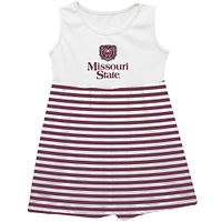 Girls Infant Vive La Fete  Maroon Missouri State University Bears Striped Tank Top Dress