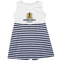 Girls Infant Vive La Fete  Navy Murray St. Racers Striped Tank Top Dress