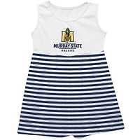 Girls Infant Vive La Fete  Navy Murray St. Racers Striped Tank Top Dress