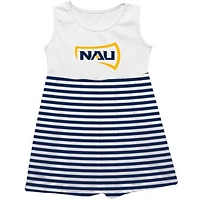 Girls Infant Vive La Fete  Navy Northern Arizona Lumberjacks Striped Tank Top Dress
