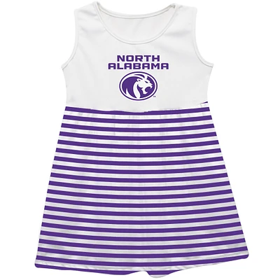 Girls Infant Vive La Fete  Purple North Alabama Lions Striped Tank Top Dress