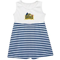 Girls Toddler Vive La Fete Navy Drexel Dragons Striped Tank Top Dress