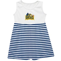 Girls Toddler Vive La Fete Navy Drexel Dragons Striped Tank Top Dress