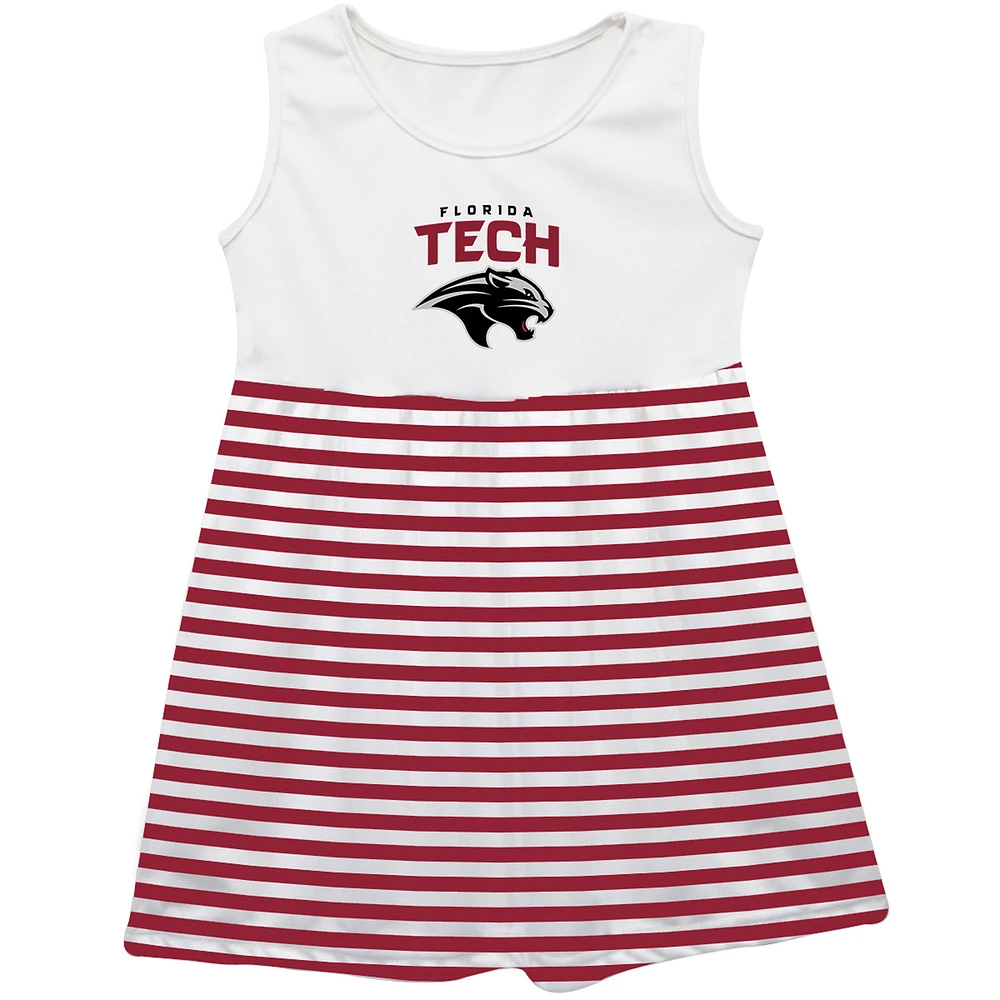 Girls Toddler Vive La Fete Red Florida Tech Panthers Striped Tank Top Dress