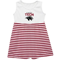 Girls Toddler Vive La Fete Red Florida Tech Panthers Striped Tank Top Dress