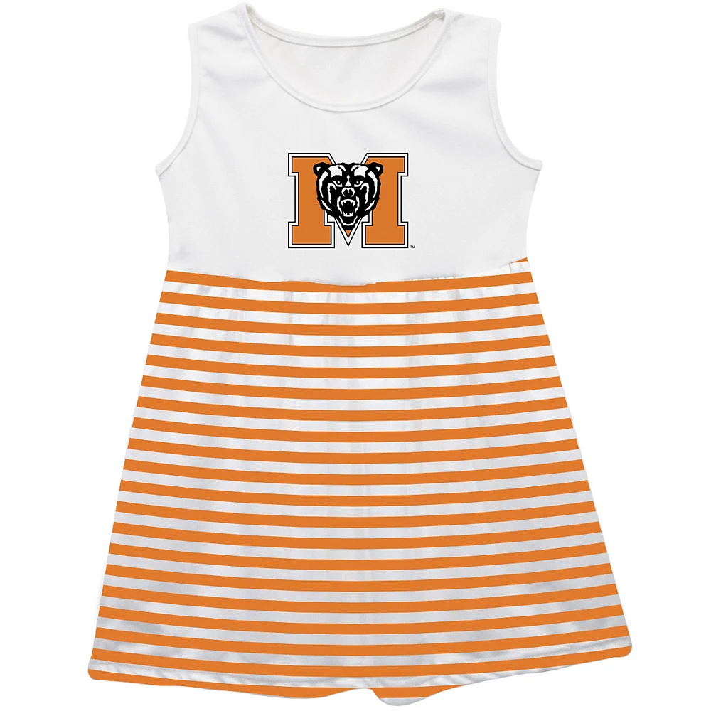 Girls Toddler Vive La Fete Orange Mercer Bears Striped Tank Top Dress