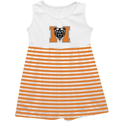 Girls Toddler Vive La Fete  Orange Mercer Bears Striped Tank Top Dress