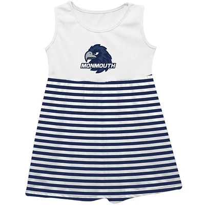 Girls Toddler Vive La Fete  Navy Monmouth Hawks Striped Tank Top Dress