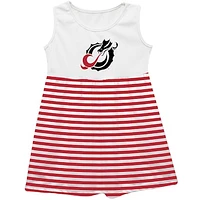Girls Toddler Vive La Fete  Red Minnesota State Moorhead Dragons Striped Tank Top Dress