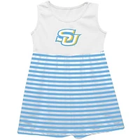 Girls Toddler Vive La Fete  Light Blue Southern University Jaguars Striped Tank Top Dress