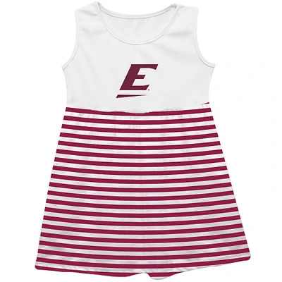 Girls Youth Vive La Fete  Maroon Eastern Kentucky Colonels Striped Tank Top Dress