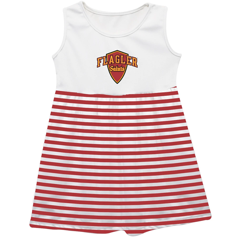 Girls Youth Vive La Fete Crimson Flagler Saints Striped Tank Top Dress