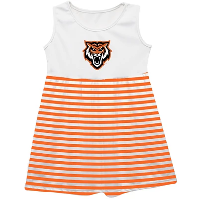 Girls Youth Vive La Fete  Orange Idaho State Bengals Striped Tank Top Dress