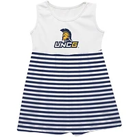 Girls Youth Vive La Fete  Navy UNCG Spartans Striped Tank Top Dress