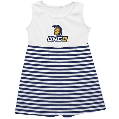 Girls Youth Vive La Fete  Navy UNCG Spartans Striped Tank Top Dress