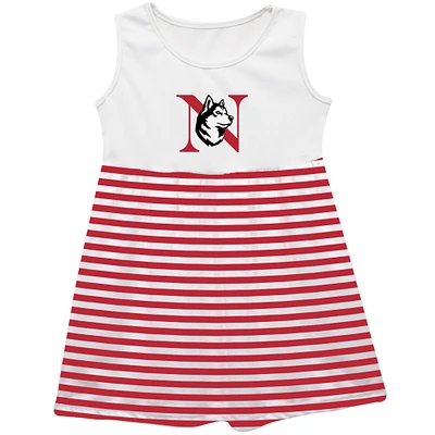 Girls Youth Vive La Fete  Red Northeastern Huskies Striped Tank Top Dress