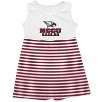 Girls Youth Vive La Fete  Maroon North Carolina Central Eagles Striped Tank Top Dress